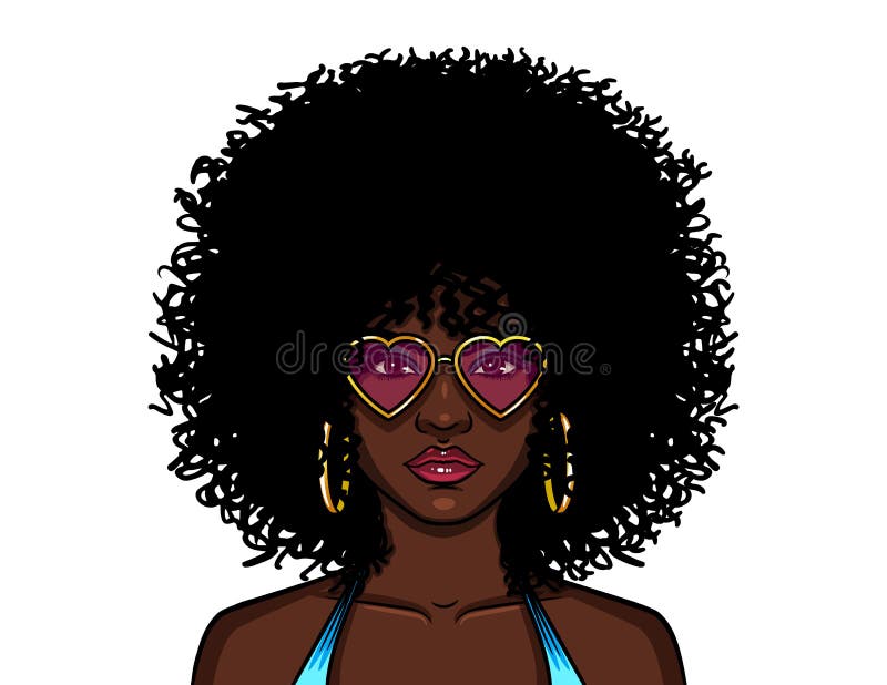Curly Afro Stock Illustrations – 7,602 Curly Afro Stock Illustrations,  Vectors & Clipart - Dreamstime
