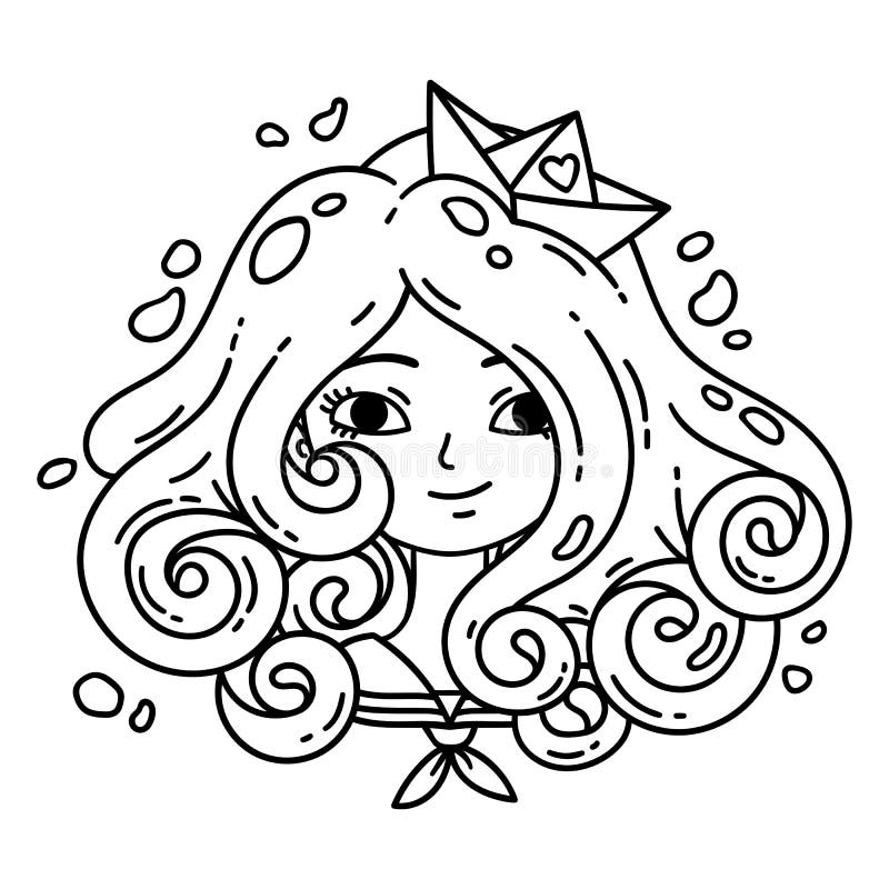 Cartoon Girl Curly Hair Stock Illustrations 3 536 Cartoon Girl