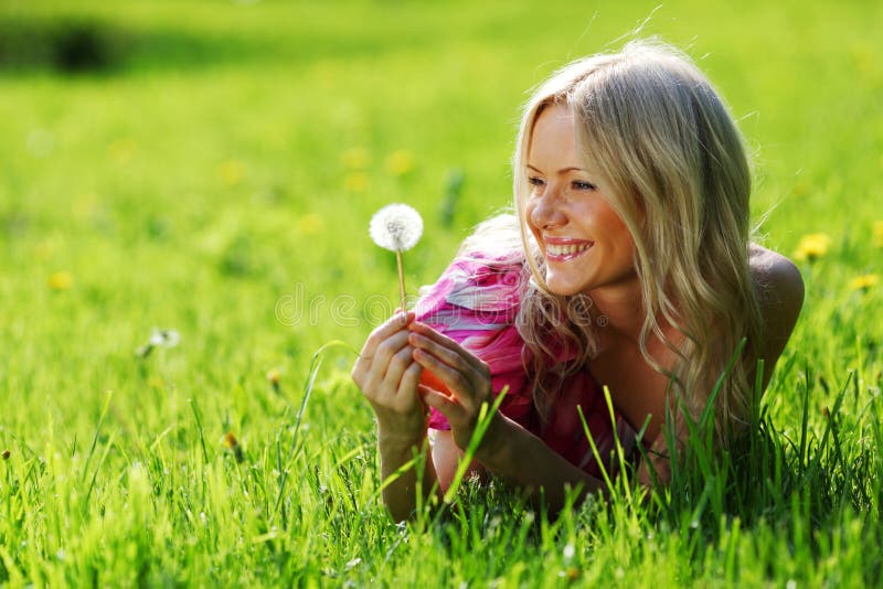 Girl with dandelion