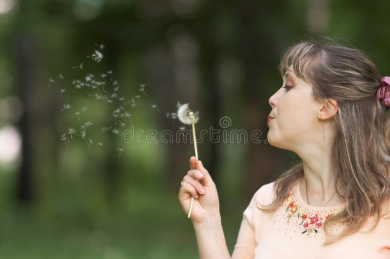 Girl with dandelion