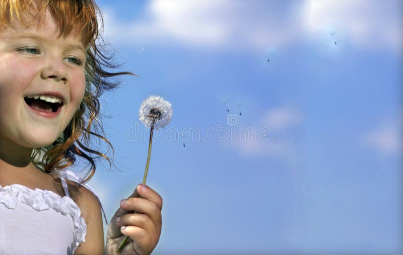 Girl with dandelion