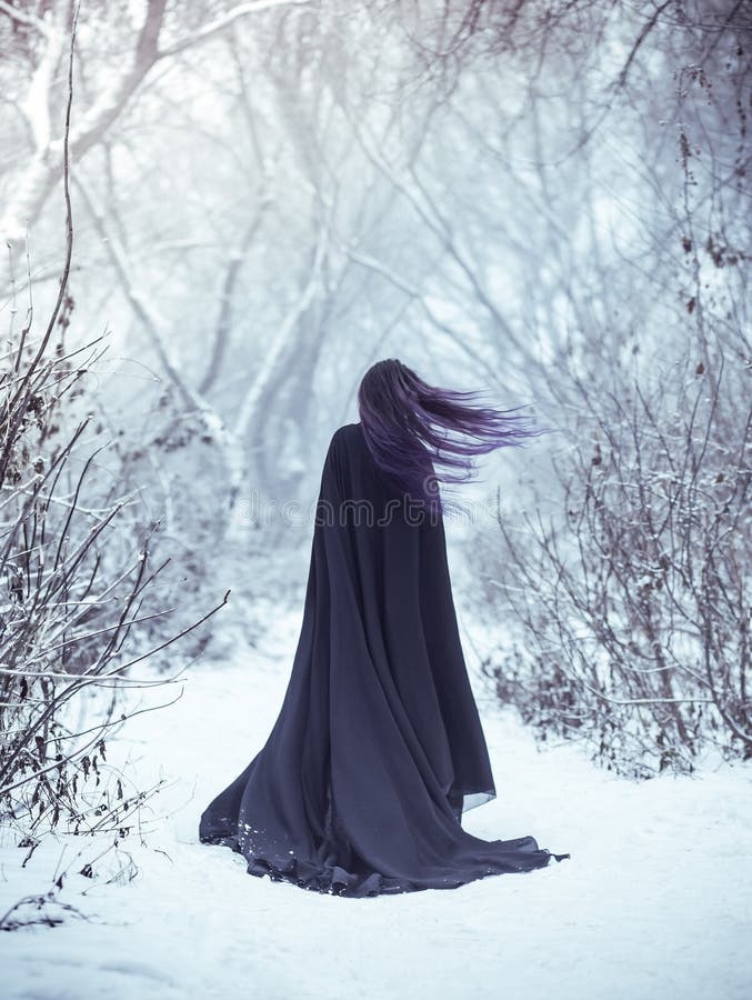 The girl a demon walks alone stock image The girl a demon walks alone stock image