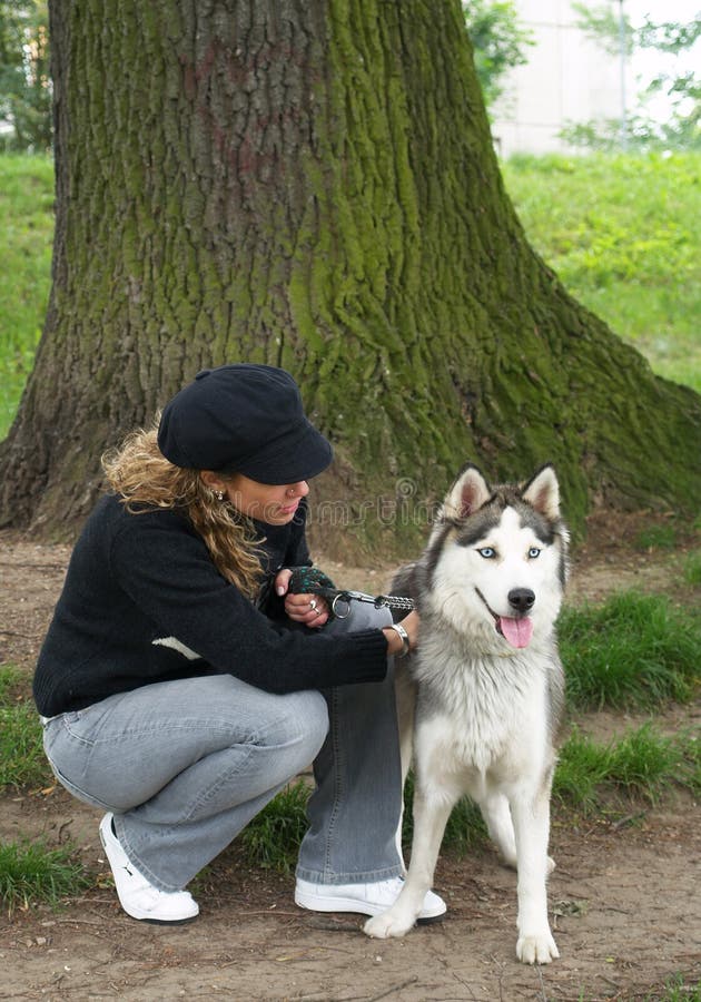 Girl with dog