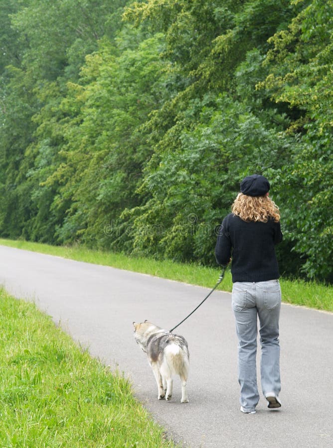 Girl with dog