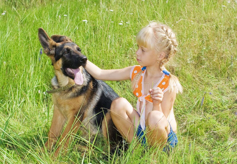 Girl and Dog