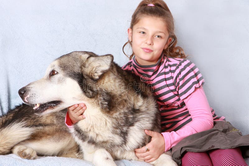 Girl with a dog