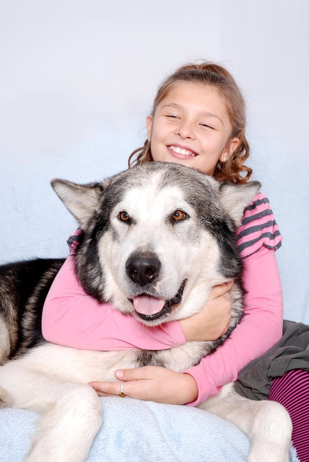 Girl with dog