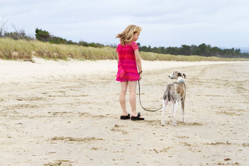 Girl and dog