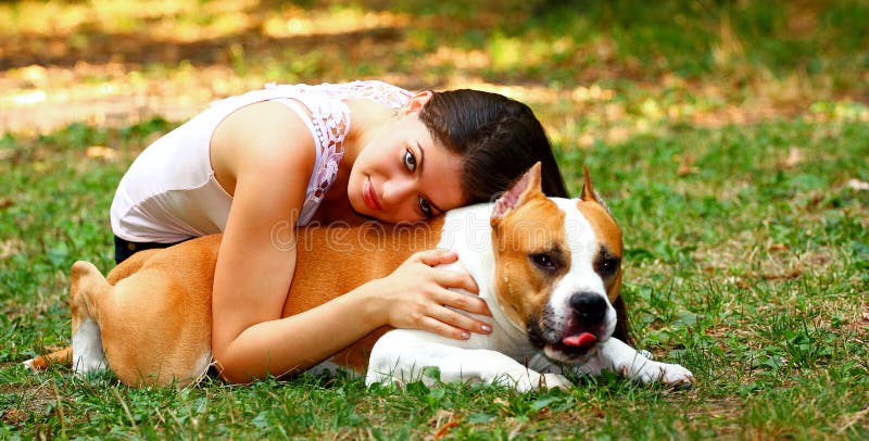 Girl and dog