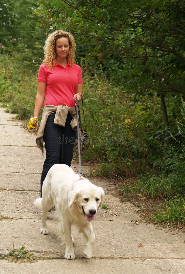 Girl and dog