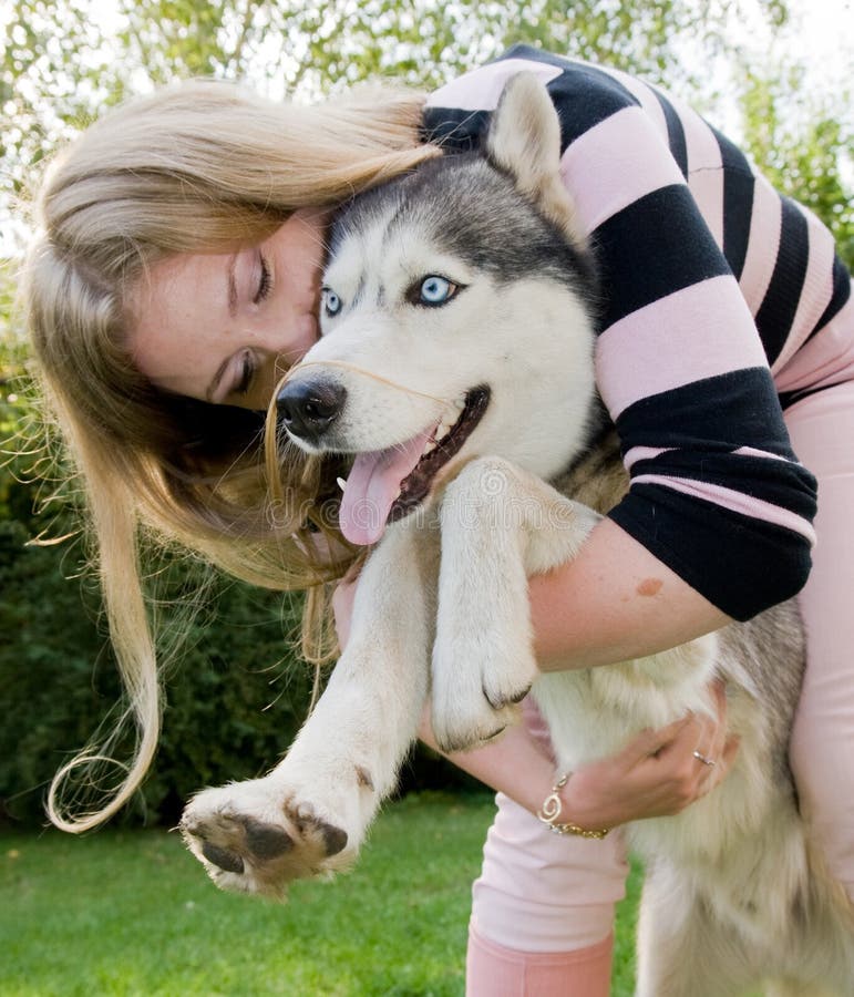 Girl with dog