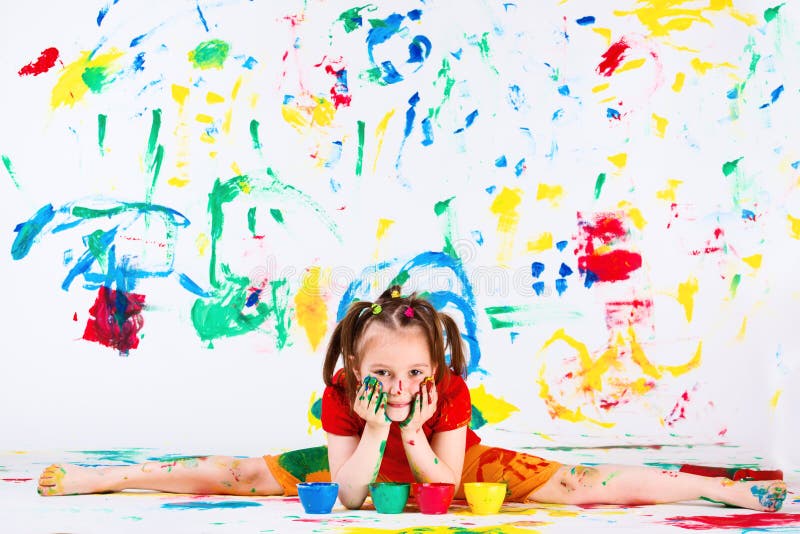 Girl doing splits royalty free stock photos Girl doing splits royalty free stock photos