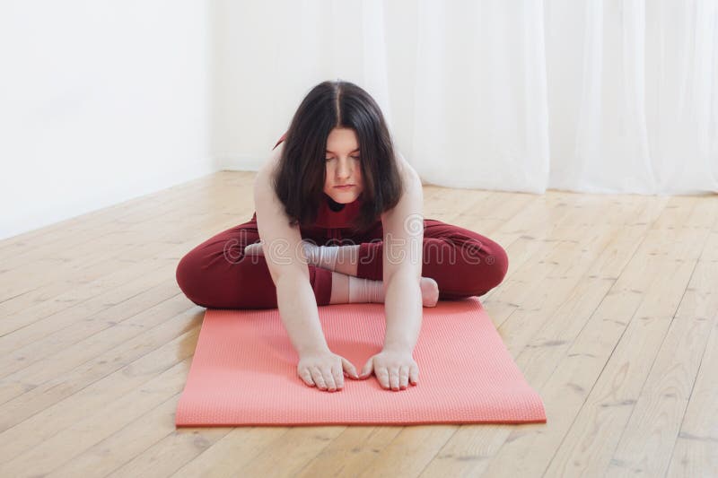 girl doing yoga on floor at home royalty free stock photo girl doing yoga on floor at home royalty free stock photo