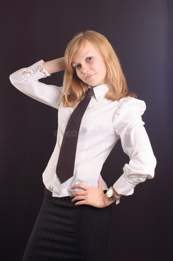 Girl Dressed As a Business Lady Stock Image - Image of lady, female ...