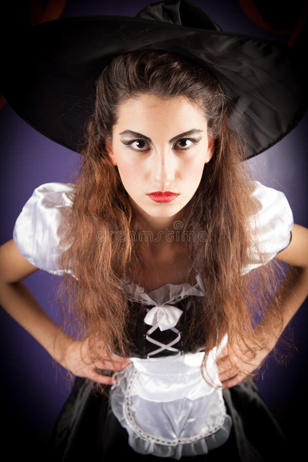 Girl dressed for halloween stock photo. Image of fashion 71862672