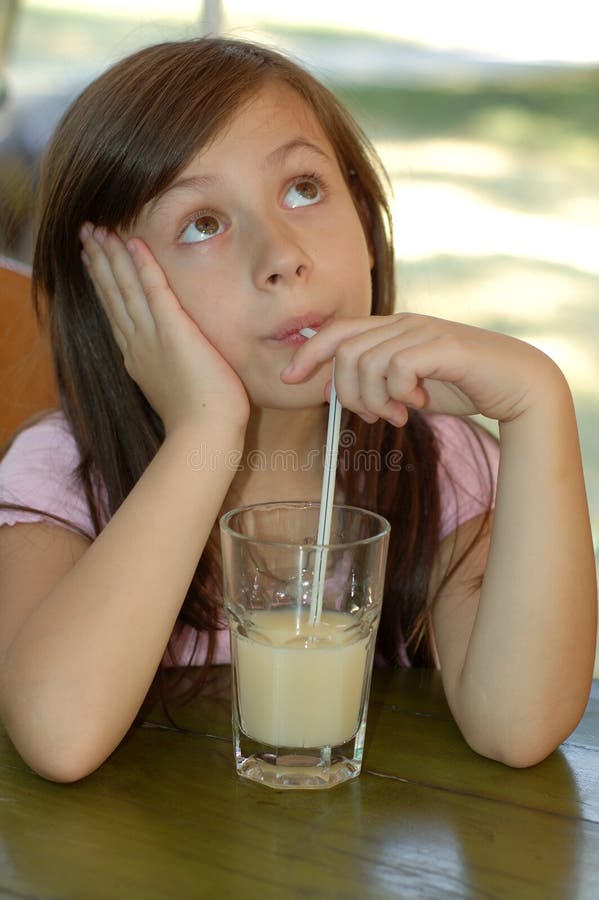 Girl and a drink stock photo. Image of cute, portrait 2852424