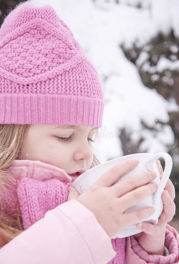 Girl drinking tea