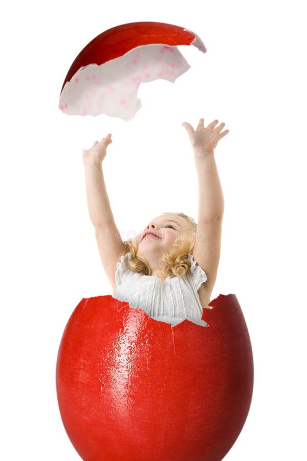 Girl in a easter egg stock images Girl in a easter egg stock images
