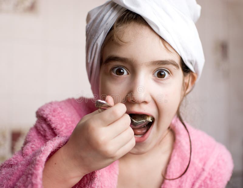 Girl eating cake