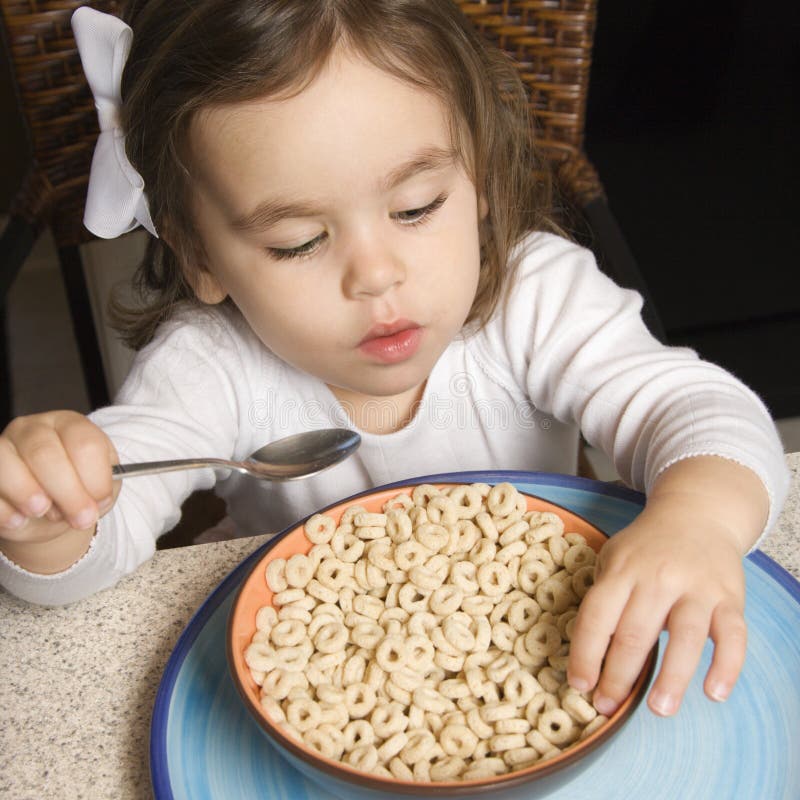 Girl Eating Cereal. Royalty Free Stock Images Image 2284489