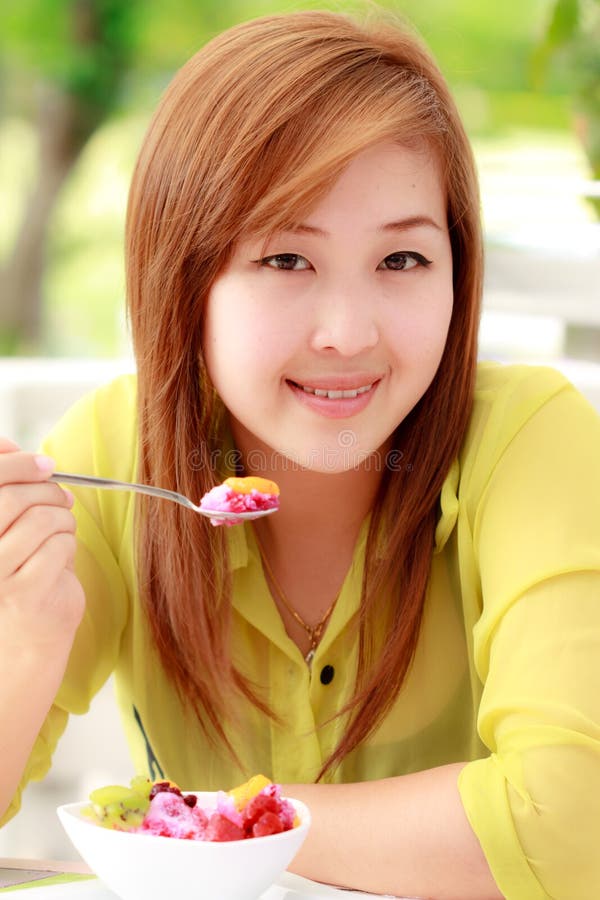 Girl eating food stock photo. Image of person, cute, girl 20669052