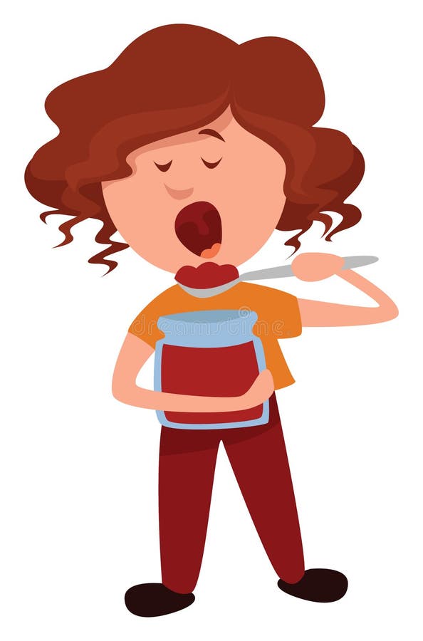 Little Girl Eating Jam Stock Illustrations 15 Little Girl Eating Jam