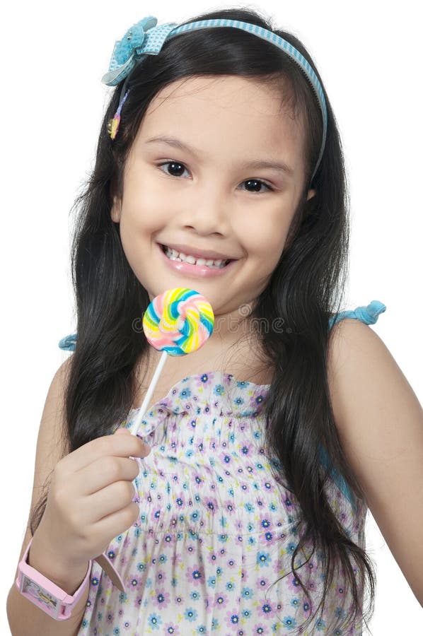 Girl Eating Lollipop