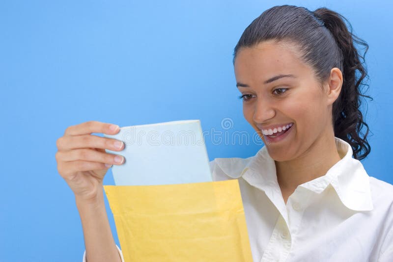 Girl with envelope