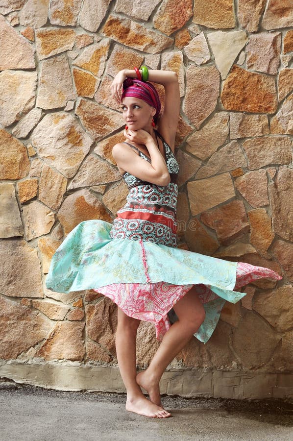 Girl in ethnic clothing stock image. Image of elegant 25809709