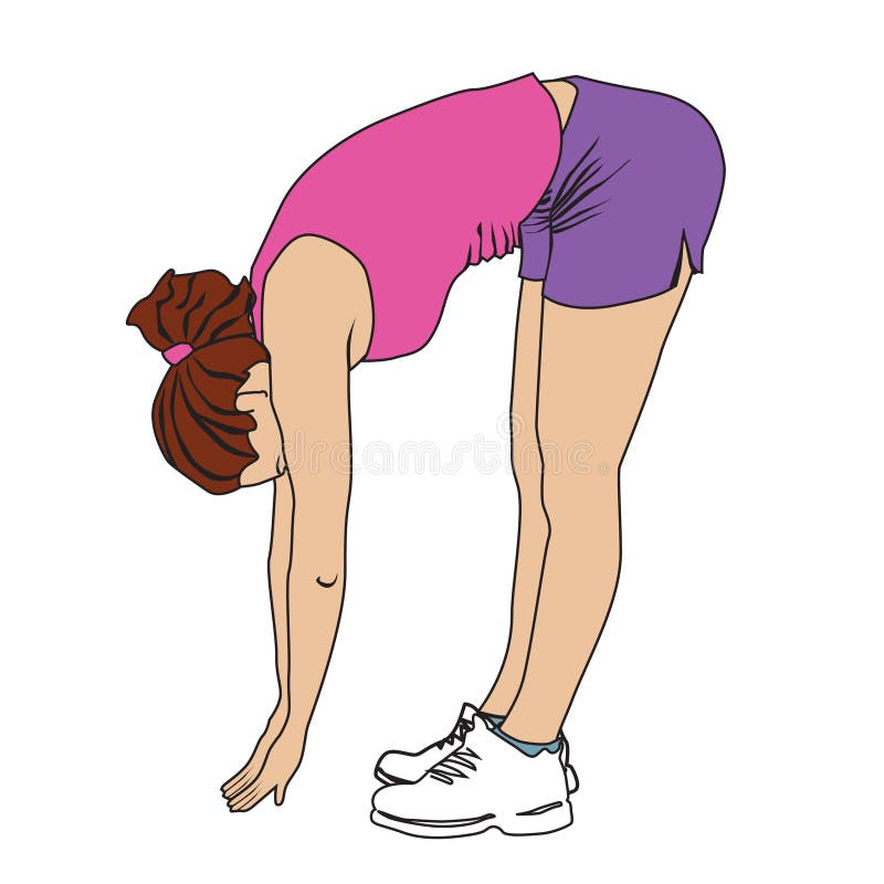 Girl of exercises stock vector. Illustration of health 26020534