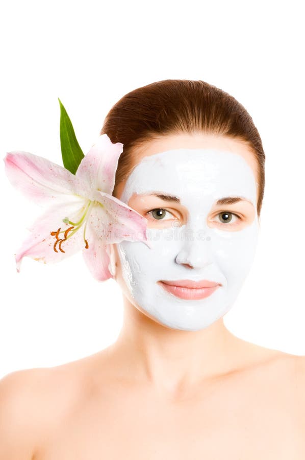 Girl with face mask stock image. Image of body, lady 13533115