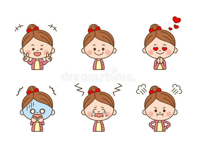 Girl Facial Expression Stock Vector Illustration Of Love 144645513