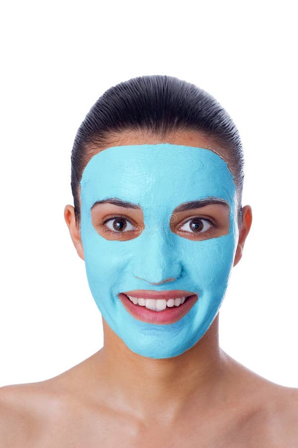 Girl with facial mask