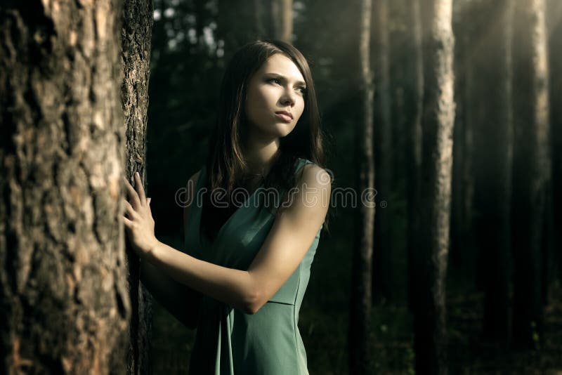 Girl in fairy forest