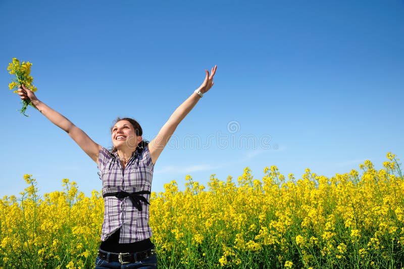 Girl in a field