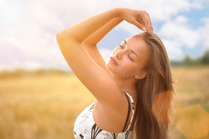 Girl in field