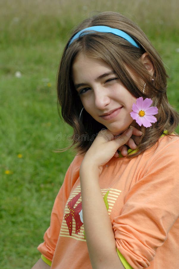 Girl with flower