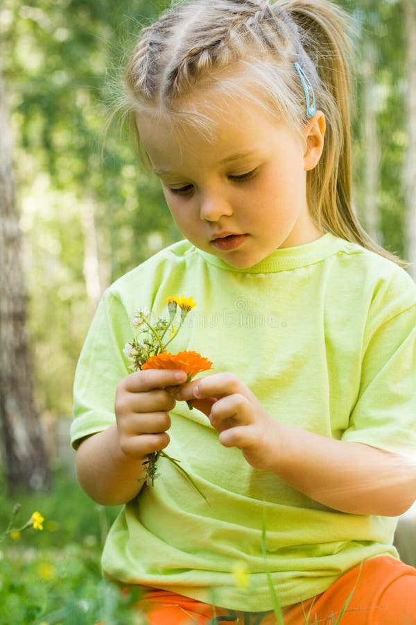 Girl with flowers stock photo. Image of mother, natural 59754960