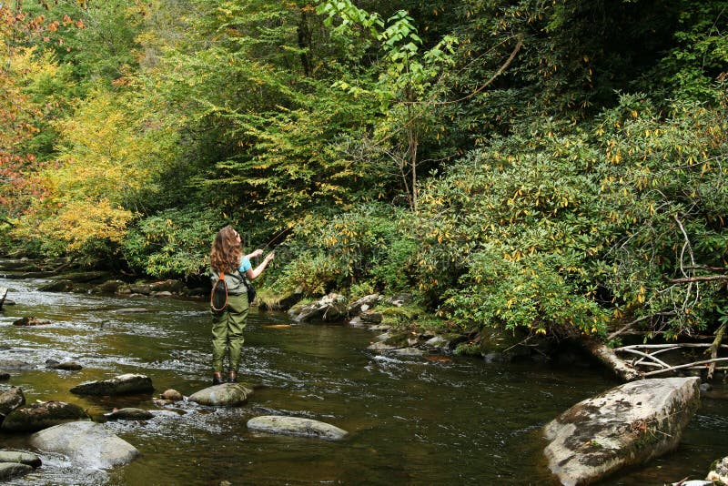 Girl Fly Fishing