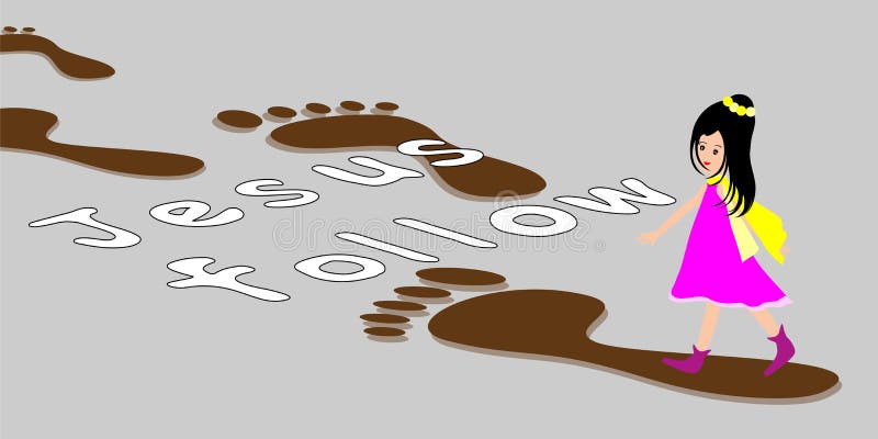 Jesus Footprints Clip Art