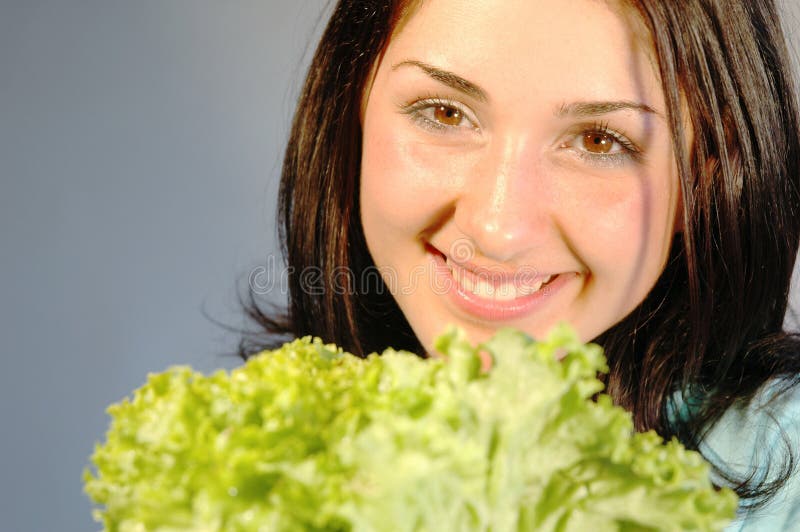 Girl with fresh salad 2