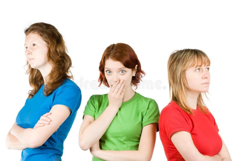 Bored teenage girls stock photo. Image of people, adolescents - 10525804