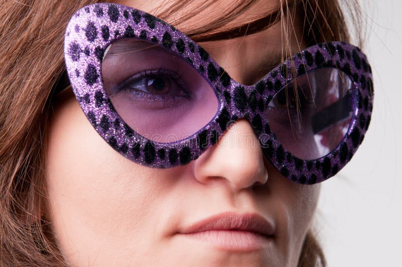 Girl with funny sunglasses stock photo. Image of portrait 16278618