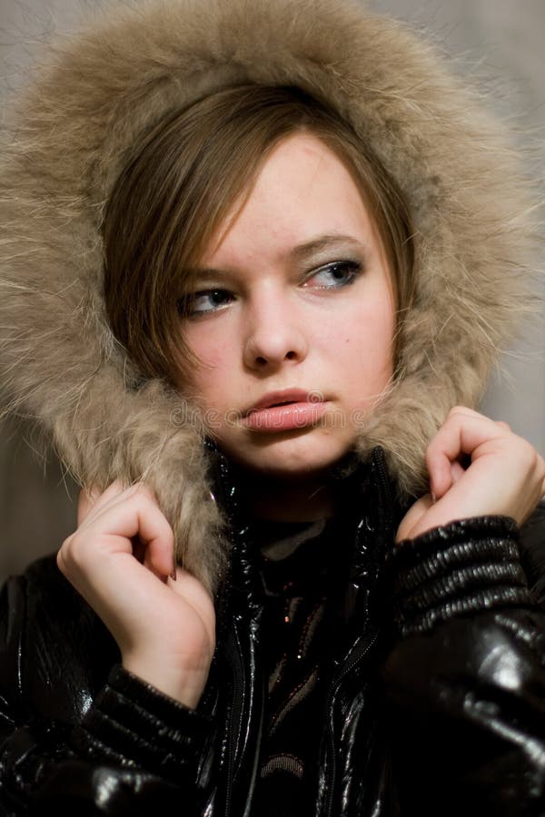 Girl with fur