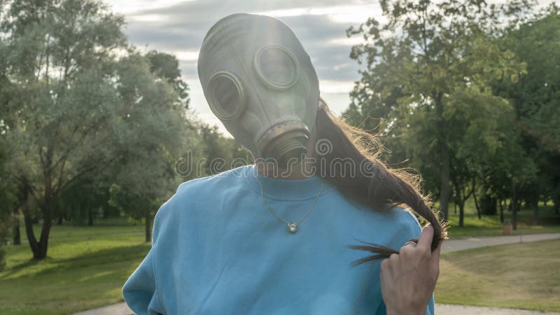 gas mask fashion photography