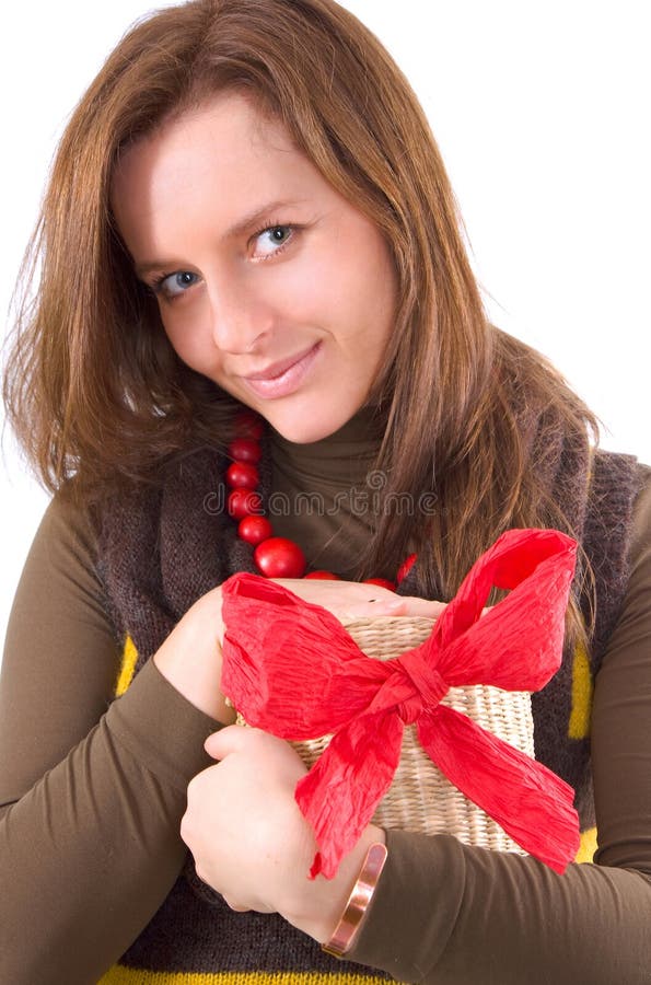 Girl and gift