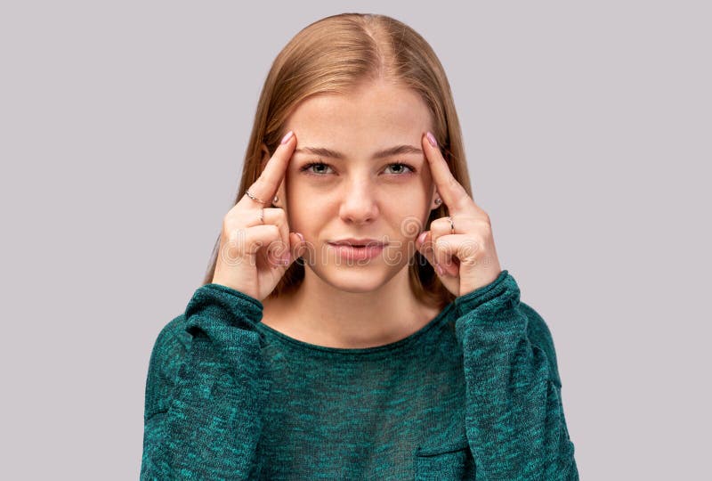 Girl with Ginger Hair Green Eyes Wearing Sweater Stock Photo - Image of ...