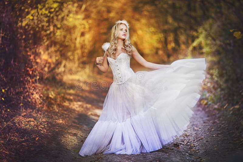 Girl in a wedding dress