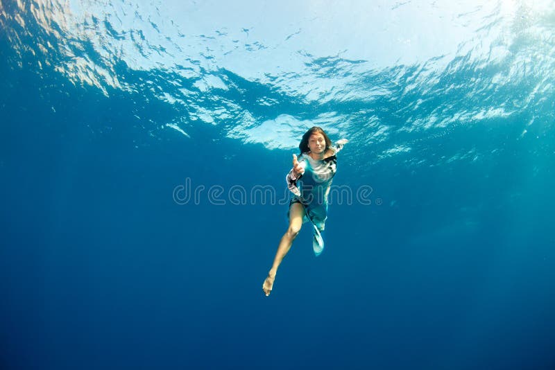 Beauty underwater stock photo. Image of glamour, caucasian - 7601510