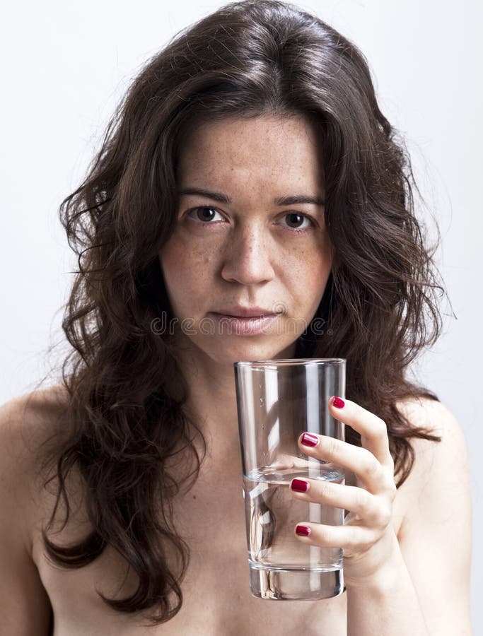 Girl with glass of water stock image. Image of beauty 27539985